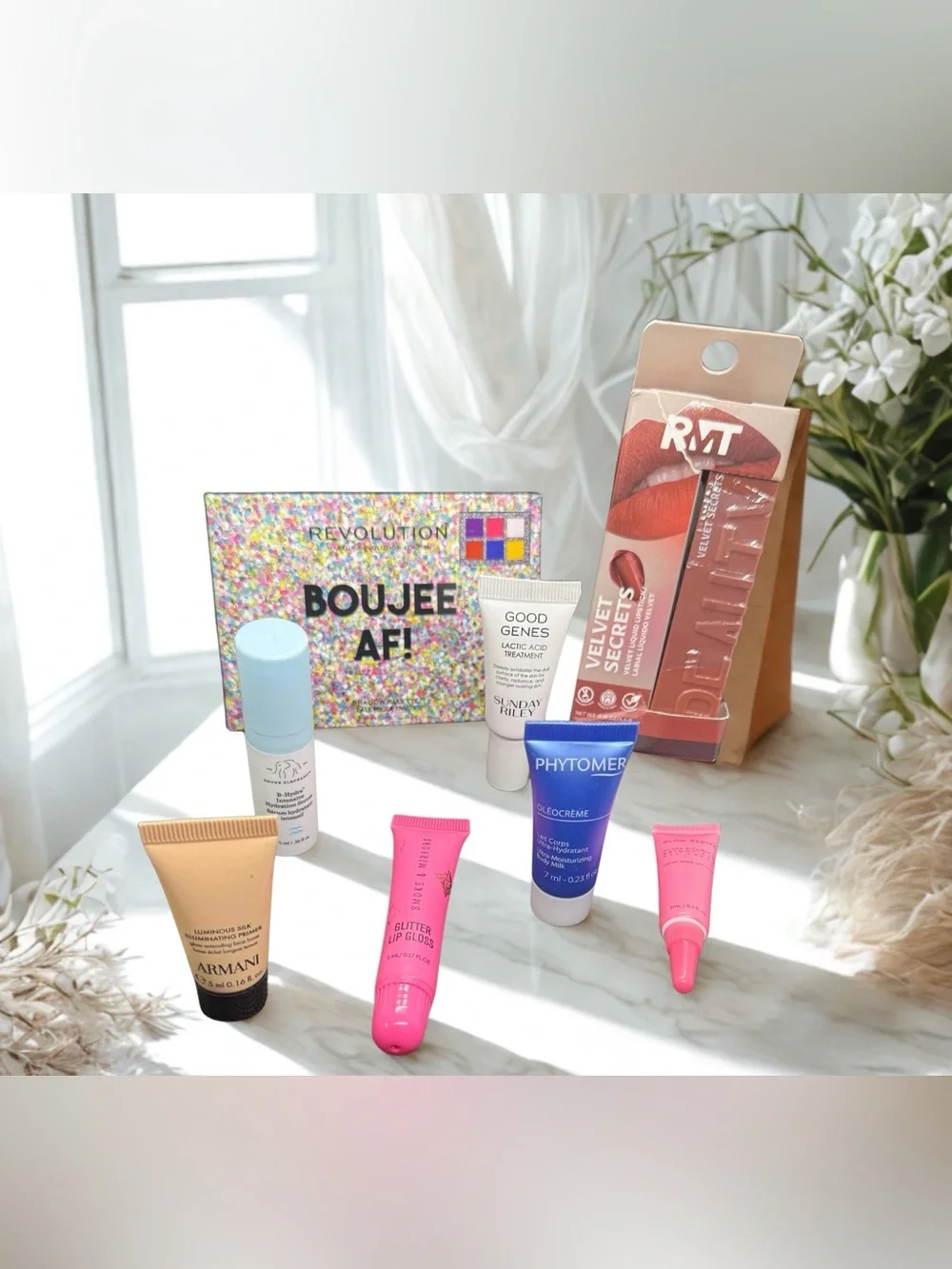 🩷DRUNK ELEPHANT, REVOLUTION, GLOW RECIPE & MORE🩷8-Piece Beauty Bundle/NIP